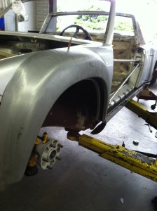 914-6 GT Build flares being installed